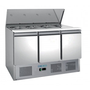Static refrigerated Saladette ForCold Model G-S903-FC for salads stainless steel AISI 201 static Gastronorm 1/1