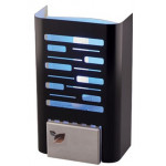 Decorative flying insect killer with glue board BLACK STAINLESS STEEL 20 W MDL Model IGLU 903121