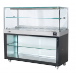 Hot buffet display SDF Flat glass Open compartment Model BA001