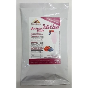 Powdered preparation already sweetened for SORBETS WITH BERRIES FLAVOUR for slush machines Packs of gr.1250 in cartons of 12 bags Model  724