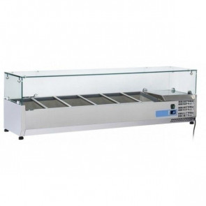 Refrigerated ingredients display case Model VRX15/38 stainless steel Compatible with containers 5 x GN1/3 + 1 x GN1/2