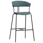 Indoor stool TESR Powder coated metal frame, seat and backrest in fabric Model 117-RD011 DIFFERENT COLOURS