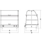 Neutral countertop display Bold Neutral three shelves Model Vista Bold 3P