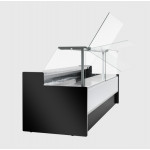 Neutral food counter ideal for bakery Zoin Model Mesetas MT150NNNG Straight glass opening upwards Neutral version without group and without evaporator