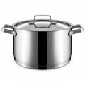 Stainless steel high casserole with lid suitable for induction cooking 20xh13  model P456020