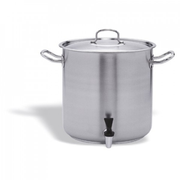 STAINLESS STEEL POT WITH STOPCOCK AND LID Modello 108-0