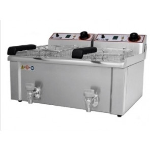 Electric fryer Countertop with tap Model FBR13+13LT Power: KW 5+5 Singlephase