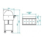 Wooden heated bain-marie display Model ELC2834W Colour walnut or wenge