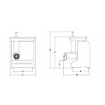 Meat grinder Model TC32 BUFFALO Hourly production 700 Kg/H