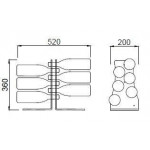 Neutral classic wine bottles display self-supporting design Bottles capacity 12 Transparent Model PUPITRE 12