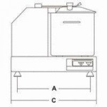 CUTTER Model C4VV with speed variator Strong cutlery steel knives