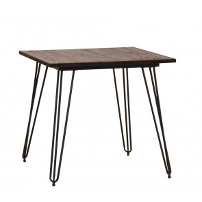 Indoor table TESR Powder coated metal frame, wood top. Model 1786-MT15