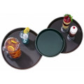 Round tray in polypropylene with a non-slip surface Colour Black Dimensions ø mm. 406 Model VPA180_Nero