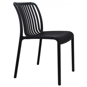 Stackable outdoor chair TESR Polypropylene frame Model 073-ZL76 Black