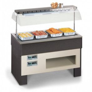 Hot buffet island display for gastronomy Model PROXIMA 3 M HOT Ceramic-glass hobs power 900 W