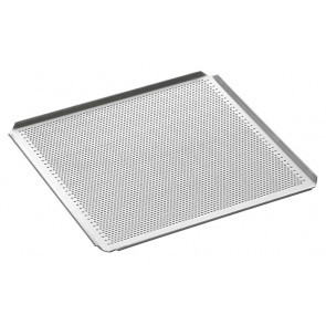 2/3 Perforated gastronorm pan in aluminum 3 mm holes, inclined edges, thickness 1,5 mm Model 100414