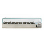 Refrigerated pizza display case stainless steel AISI 201 ForCold Model VRX1800-380-FC 8 x GN1/3