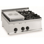 Gas range with solid top and 2 burners countertop TX Model PCP70G7 Power 15 kW