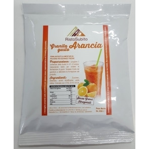 Powdered preparation already sweetened for SLUSH WITH ORANGE FLAVOUR Packs of gr 630 in cartons of 25 bags Model 511
