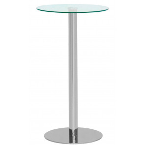 Indoor table TESR Chromed stainless steel base, 13 mm tempered glass Model 1840-BT2G