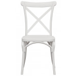 Stackable outdoor armchair TESR Polypropylene frame Model 1483-A11 WHITE