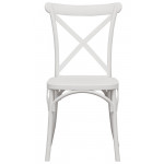 Stackable outdoor chair TESR Polypropylene frame Model 1483-A11 WHITE