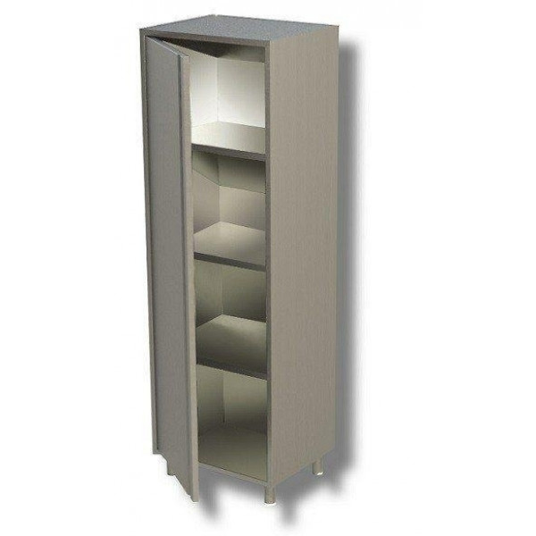 Vertical cabinet made of stainless steel AISI 430 or 304 1 Hinged door 3 Shelves DSA1B5615