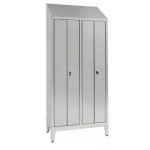 Changing room locker made of stainless steel 304 IXP N.2 COMPARTMENTS N.2+2 hinged doors Model 69408