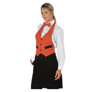 Unisex Garcon apron 100% Polyester black and orange Model 037011