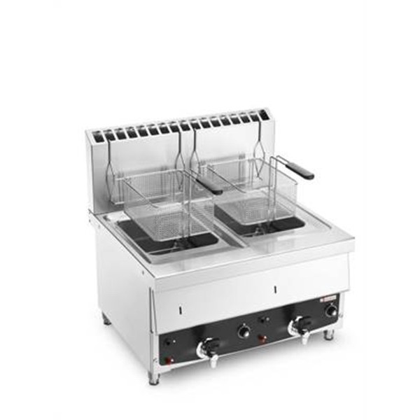 Gas fryer countertop double KRL Model GT10+101
