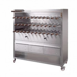 Gas Churrasco rotisserie ENG Model ChurrascoCM35C 3 racks N. 35 stainless steel assorted swords cm 50