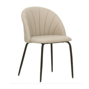 Indoor chair TESRPowder coated metal frame, padded seat and backrest, synthetic leather covering, adjustable feet Model 467-DC92B