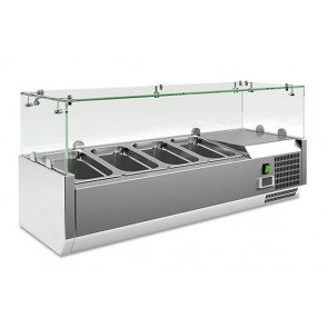 Refrigerated pizza display case stainless steel AISI 201 Model VRX1000330FG