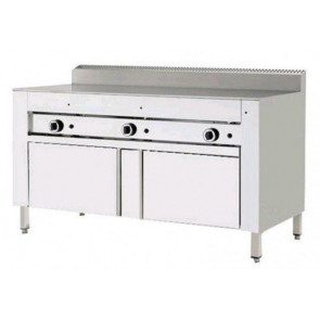 Gas piadina cooker PL Model CP10 Iron flat on stainless steel compartment with doors Capacity 10 piadine