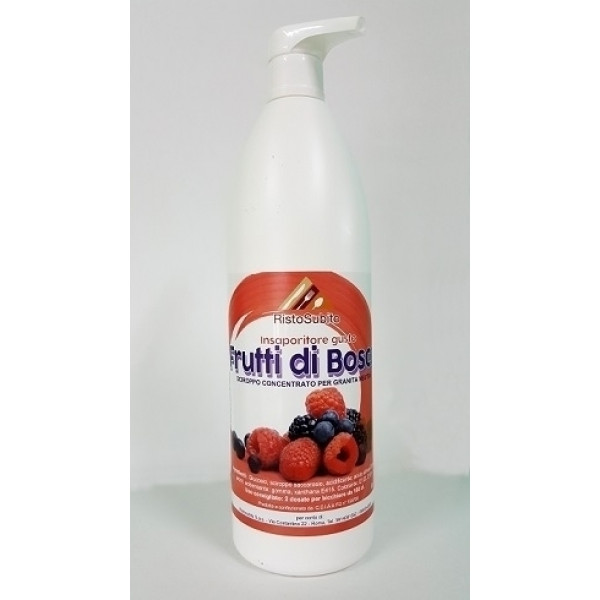 Flavoured syrup BERRIES concentrated for slushes Bottles of gr.1000 in cartons of 6 bottles Model 865