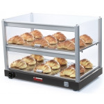 Heated countertop display Model CubeP2Hot Structure in transparent plexiglass and columns in anodised extruded aluminium
