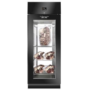 Dry-aging meat cabinet Everlasting With glass door in black plastic coated steel Capacity 150Kg Model AC9308