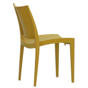 Stackable outdoor chair TESR Polypropylene frame Model 1054-LIB Mustard