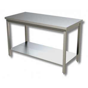 Stainless steel table with shelf Without upstand Model G096