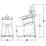 Electric juicer Model MERCURIO CON LEVA r.p.m. 320