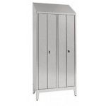 Changing room locker made of stainless steel 430 IXP N.2 COMPARTMENTS N.2+2 hinged doors Model S5069408430