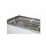 Static chest freezer. With curved sliding glass lids / with sloped flat sliding glass lids Model FR200 PAC / PAF