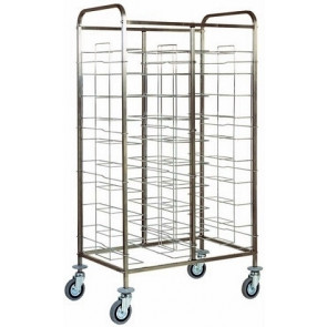 Universal tray trolleys for restaurant Model CA1465PI Side panels in stainless steel
