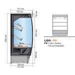 Refrigerated display for fruit and vegetables Model LIDO100FV