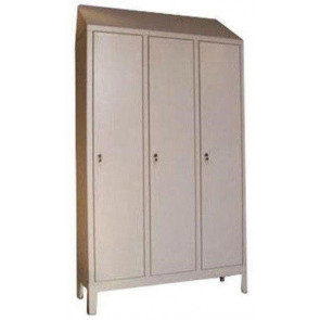 Changing room locker made of stainless steel 430 IXP N.3 COMPARTMENTS N.3 hinged doors Model 69400430