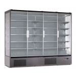 Ventilated 3 sided glasses, four door multideck cooler. Positive temperature. Model VISION 250