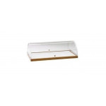 Wooden service trolley walnut Model CL2000 two shelves