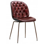Indoor chair TESR Powder coated metal frame, antique synthetic leather covering Model 1748-XH9