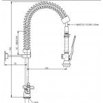 ONE HOLE PRE-RINSE UNIT WITH CROSS HANLDE, MINI VERSION MNL Model ERAMINI140