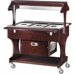 Wooden refrigerated trolley Model CLR2786 with Plexiglas dome